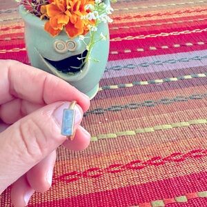 🌟Jane Diaz Moonstone Faceted Baguette Stacking Ring; Size 6🌟 Sold Out!